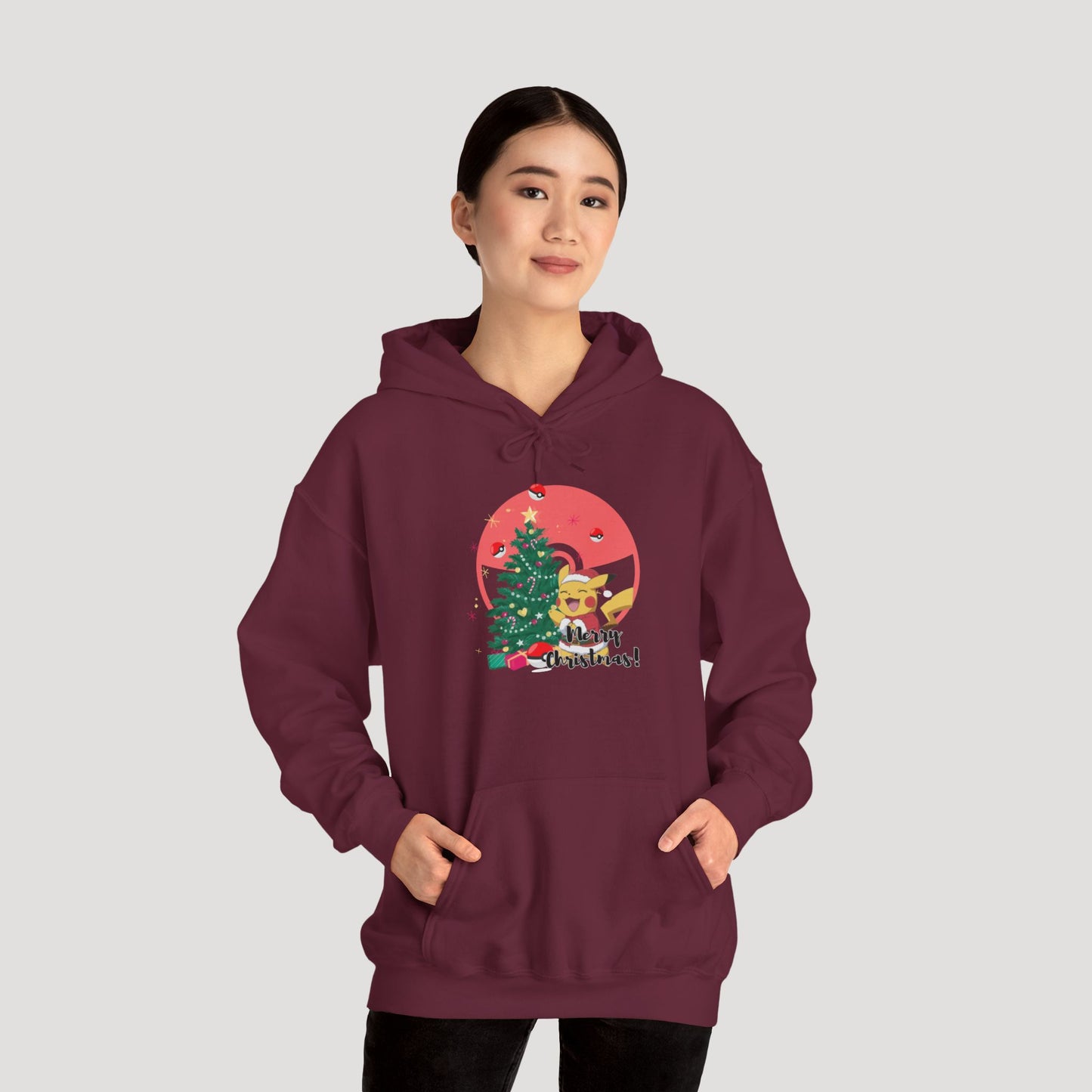 Christmas Cartoon Dog Hoodie - Unisex Heavy Blend™ Sweatshirt