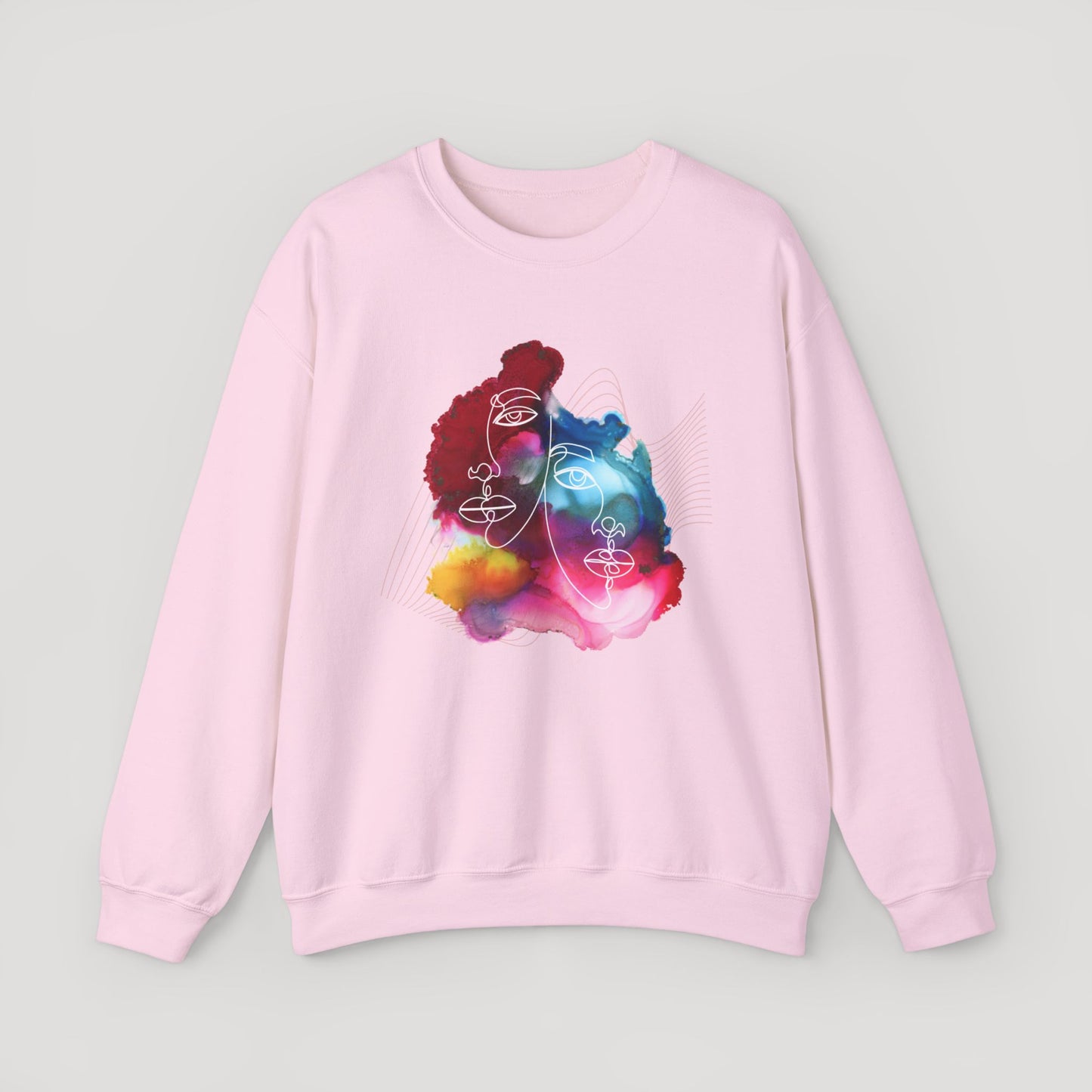 Artistic Unisex Crewneck Sweatshirt - Colorful Abstract Design