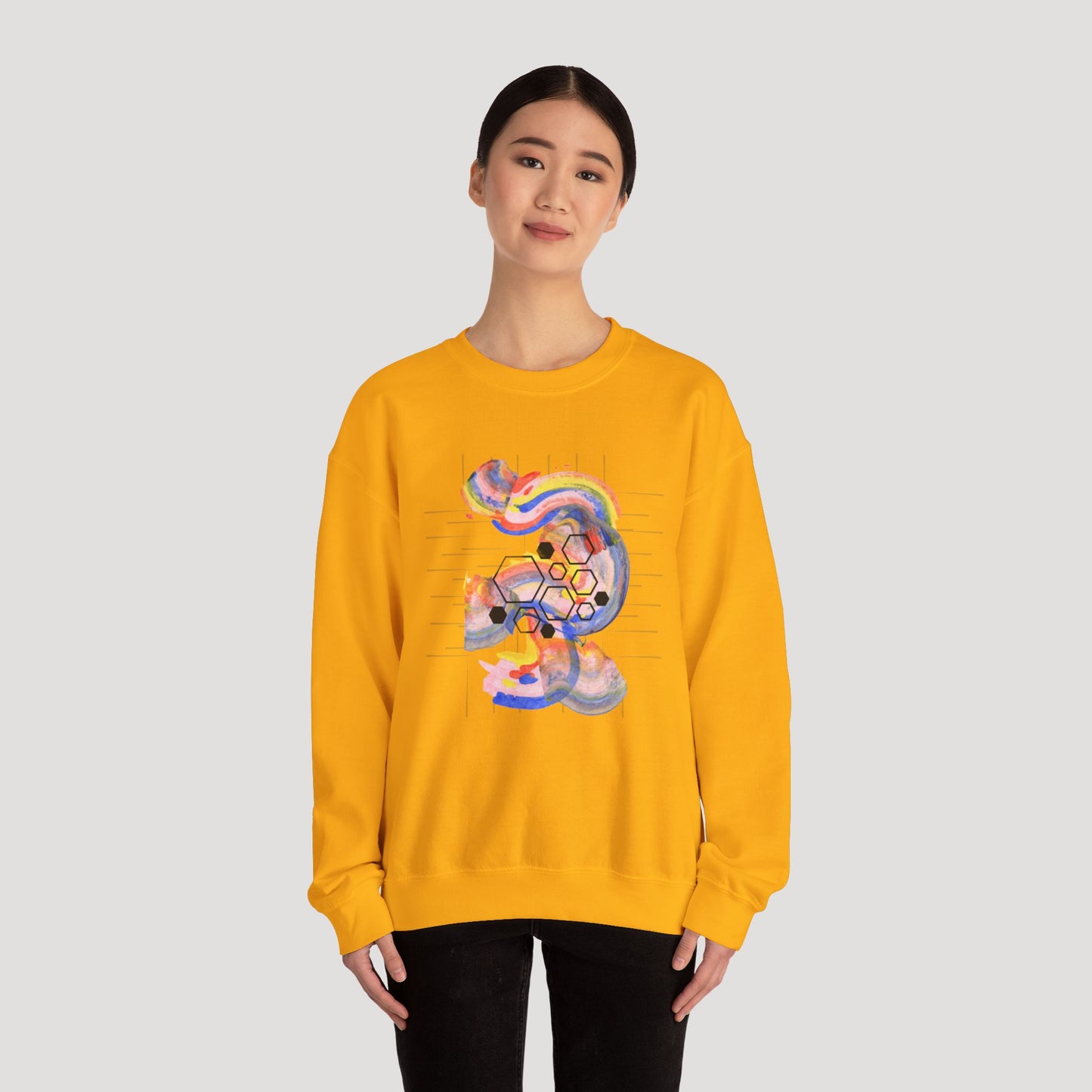 Colorful Abstract Art Sweatshirt - Unisex Heavy Blend™ Crewneck