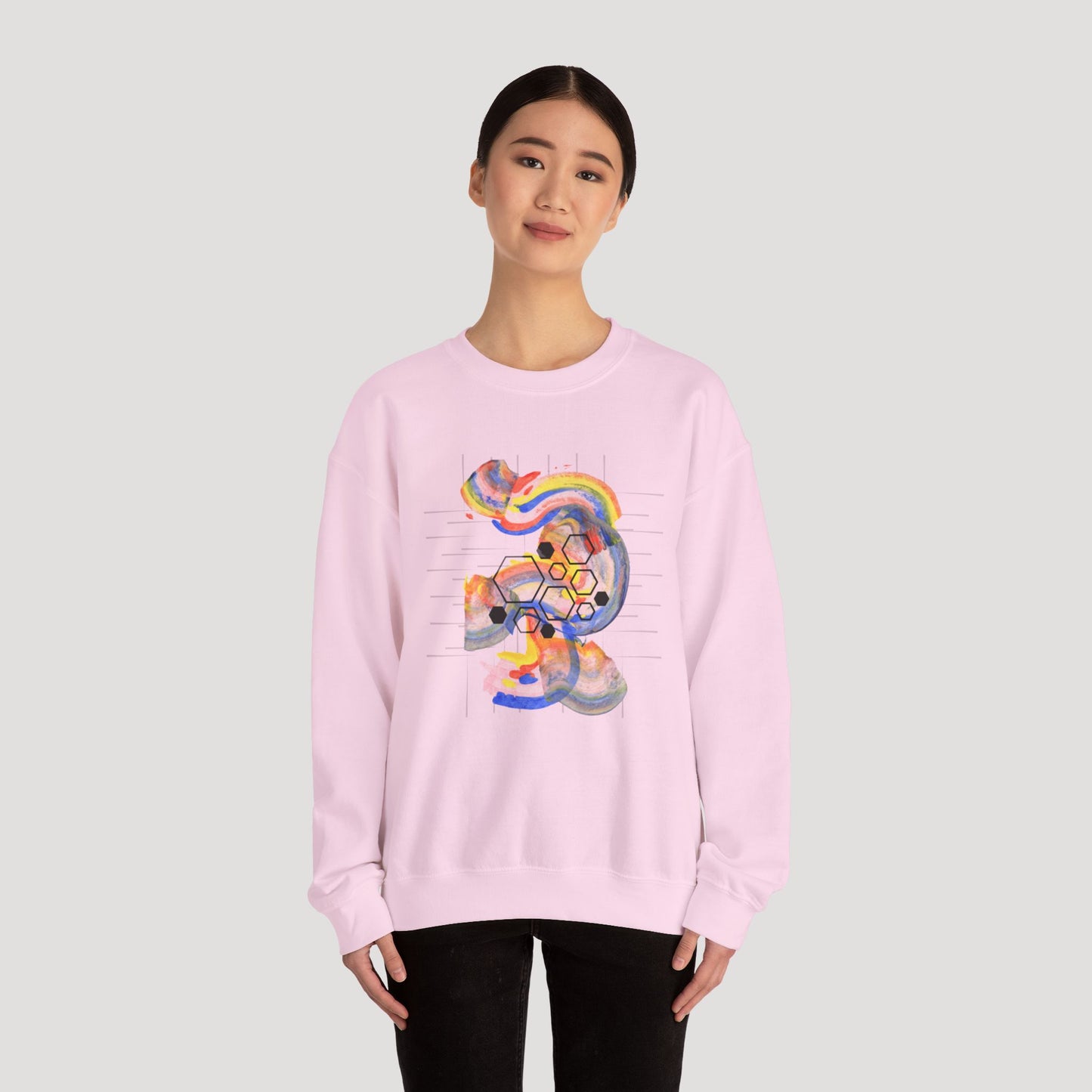 Colorful Abstract Art Sweatshirt - Unisex Heavy Blend™ Crewneck