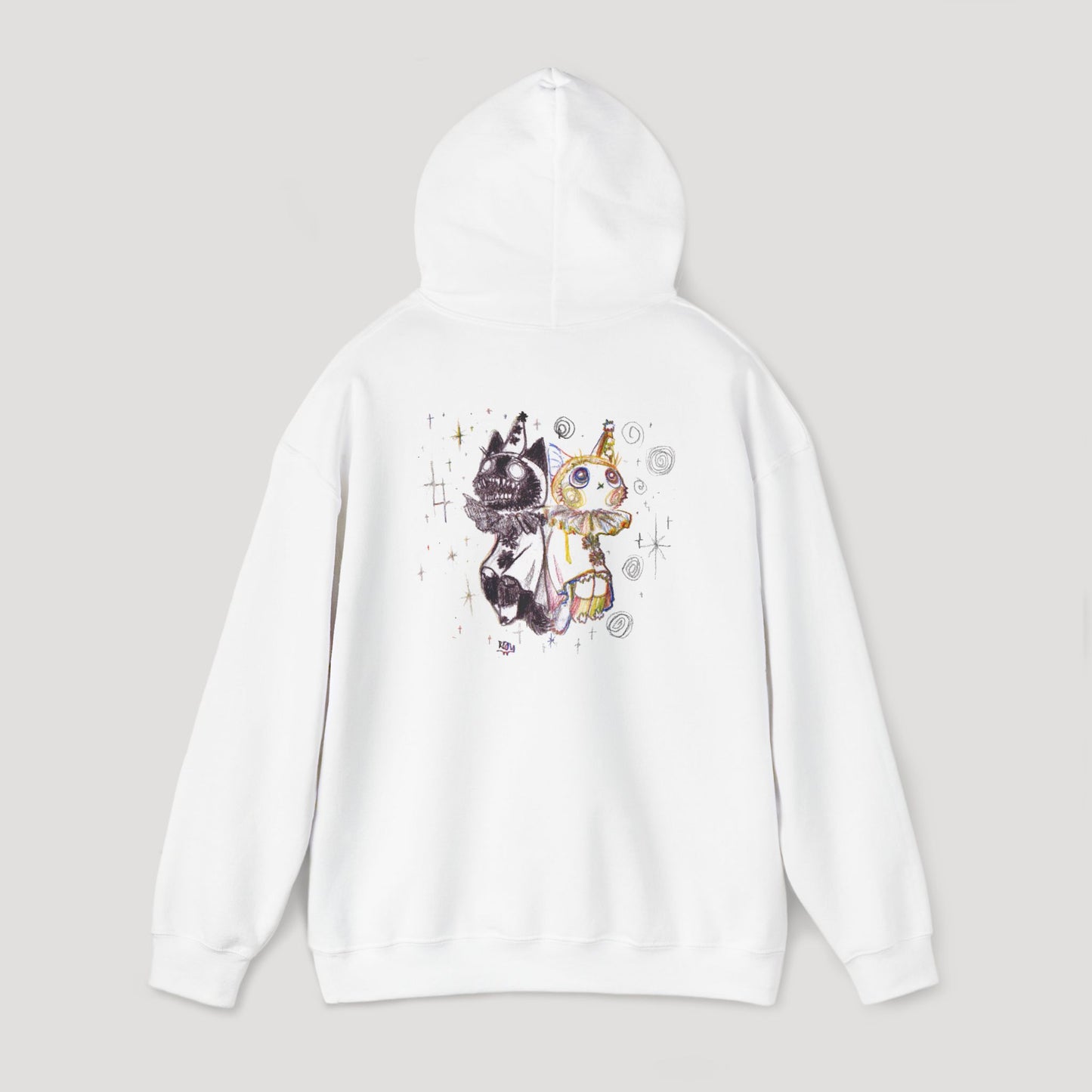 Two Contrasting Cats - Hoodie