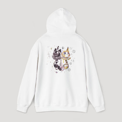 Two Contrasting Cats - Hoodie