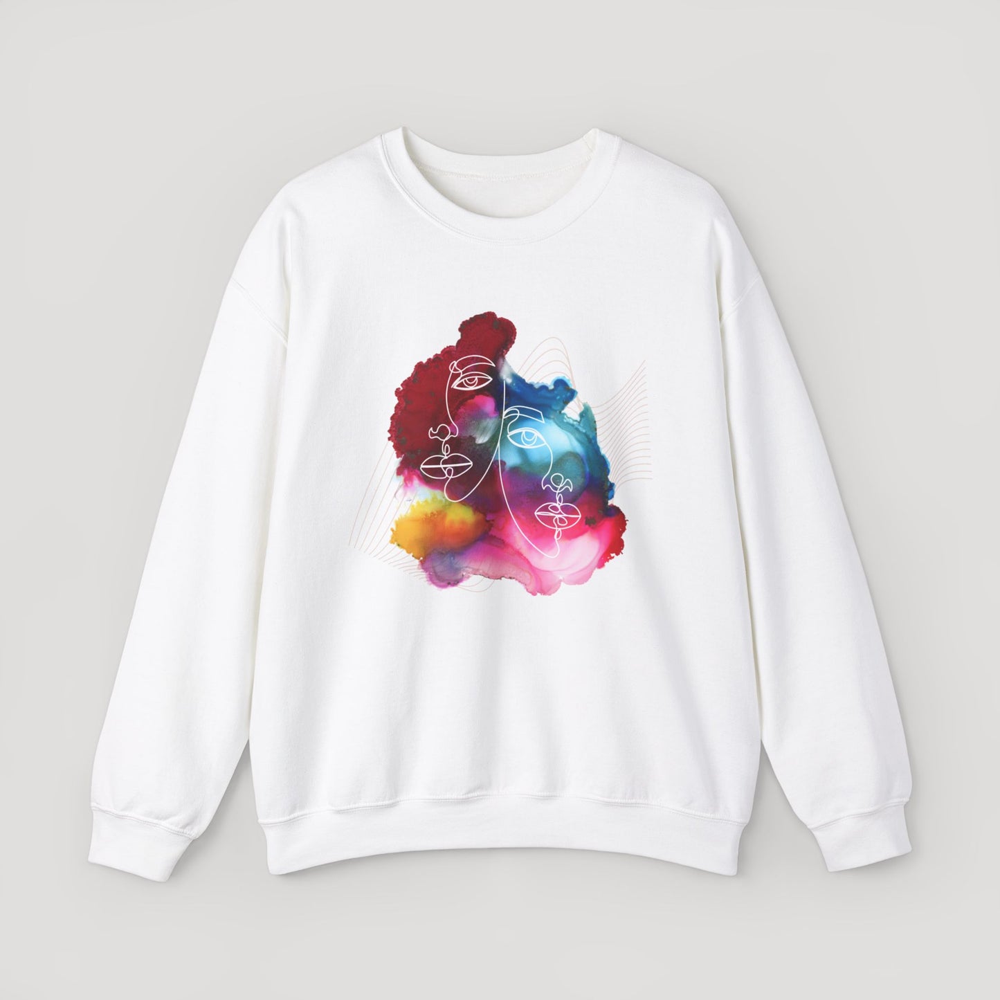 Artistic Unisex Crewneck Sweatshirt - Colorful Abstract Design