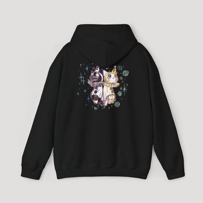 Two Contrasting Cats - Hoodie