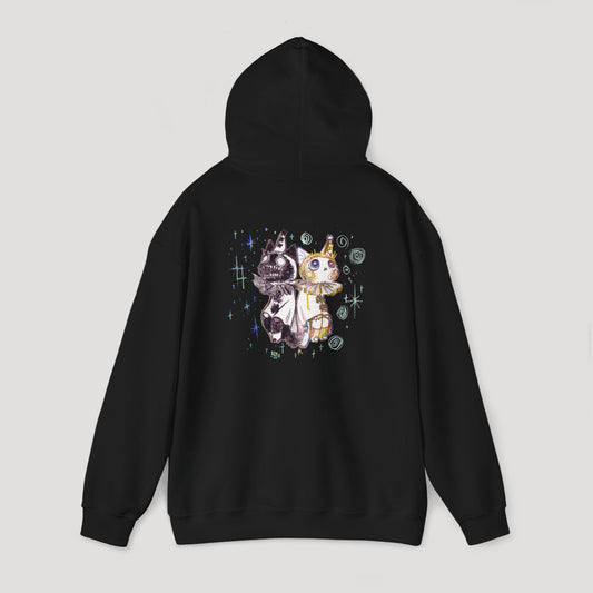 Two Contrasting Cats - Hoodie