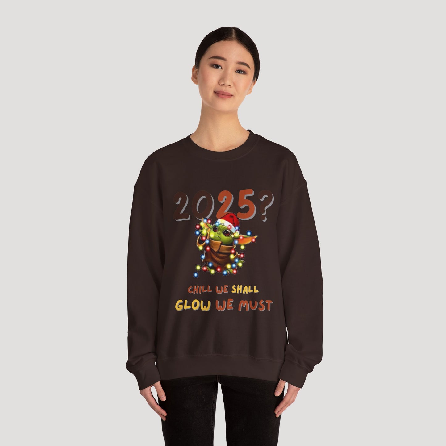 Baby Yoda 2025 Chill Glow Holiday Unisex Sweatshirt