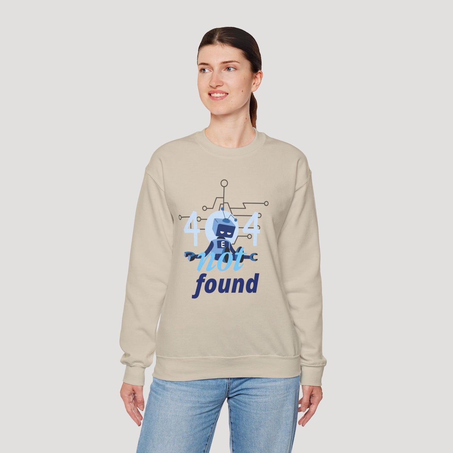 404 Not Found Unisex Heavy Blend™ Crewneck Sweatshirt - Trendy and Cozy